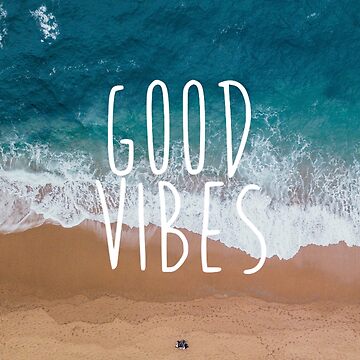 Good Vibes Only Quote - Turquoise Tropical Sandy Beach Tote Bag by Stay  Positive Design