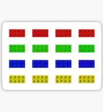 Red, Green, Yellow And Blue Lego Sticker