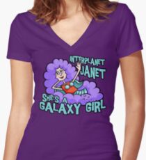 Interplanet Janet Shirt mit V-Ausschnitt