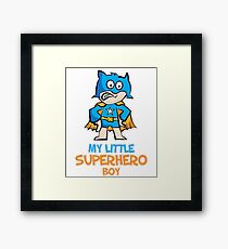 My Little Superhero Boy - Superboy - Boy Power Framed Print