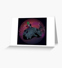 Spending time on an asteroid Greeting Card