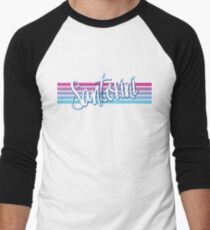 Santorini Vintage Retro 70s Throwback Men's Baseball ¾ T-Shirt