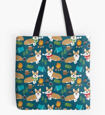 Corgi camping cute welsh corgis campfire outdoors scouts corgis must haves Tote Bag