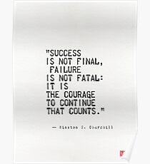 Churchill's quote Poster