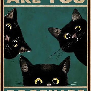 Illustration Funny Cat: Are You Pooping?