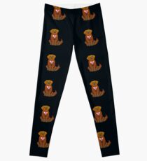 Newfoundland dog and Butterfly Leggings