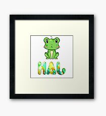 Hal Frog Framed Print