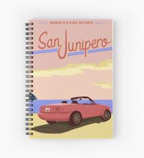 San Junipero Travel Poster Spiral Notebook