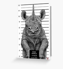Rhino Rumpus Greeting Card