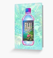 Fiji Water Vaporwave Greeting Card
