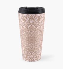 Rose Gold Beige Mandala Travel Mug