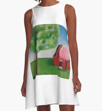Red Barn A-Line Dress