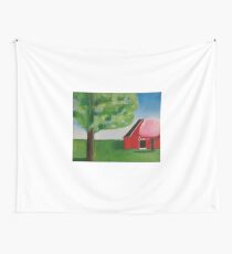 Red Barn Wall Tapestry