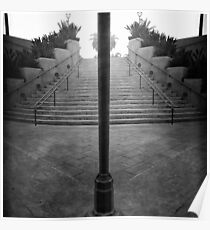 Arch Steps and Light Pole from Parking Structure Poster