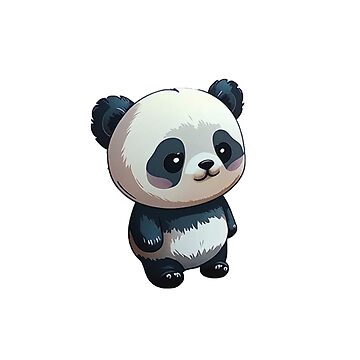 Die-cut sticker, Cute kawaii Panda cub sticker, whit