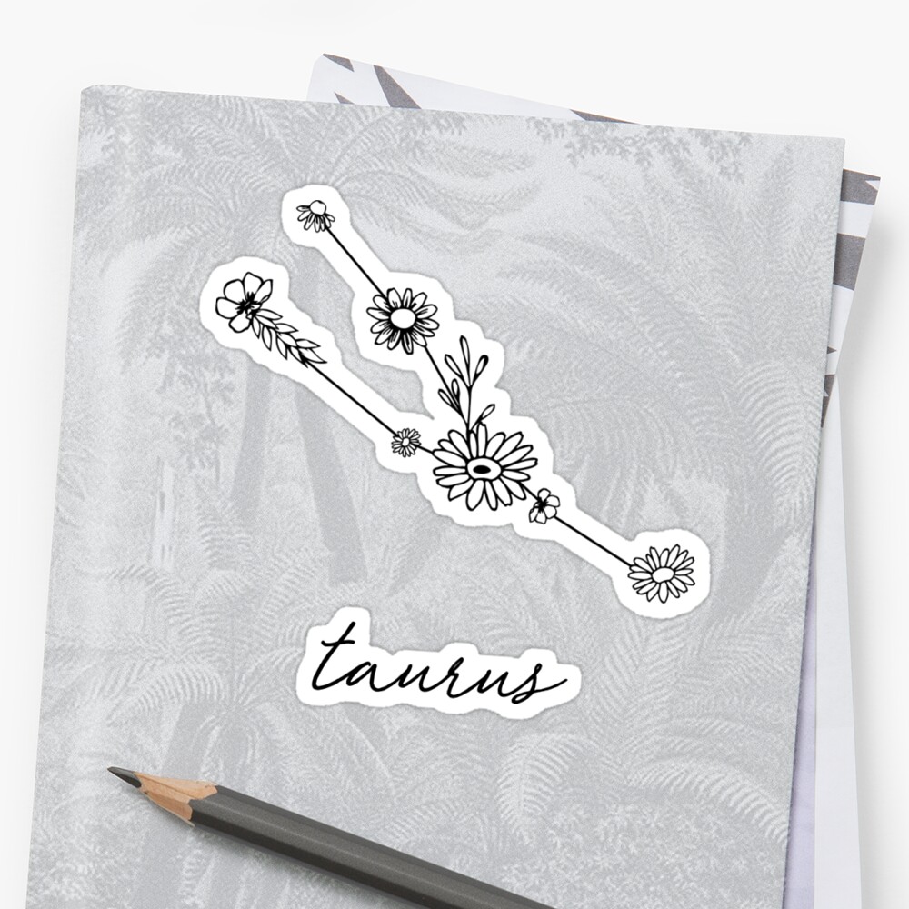 taurus zodiac wildflower constellation sticker by