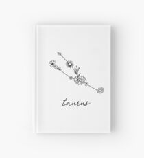 Taurus Zodiac Wildflower Constellation Hardcover Journal