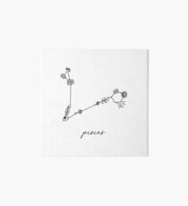 Pisces Zodiac Wildflower Constellation Art Board