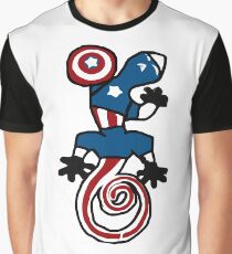 Captain USA the Gecko Graphic T-Shirt