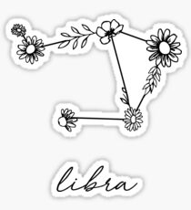Pegatina Libra Zodiac Wildflower Constellation