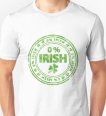0% Irish St. Patrick's Day Unisex T-Shirt