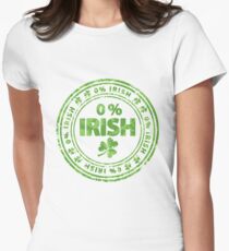 0% Irish St. Patrick's Day Women's Fitted T-Shirt