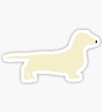 dachshund cream silhouette Sticker