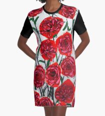 Stop and Smell the Roses Graphic T-Shirt Dress