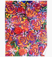 Coral Roses Poster