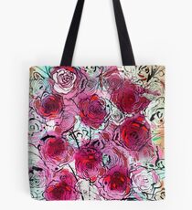 Burgundy Roses Tote Bag