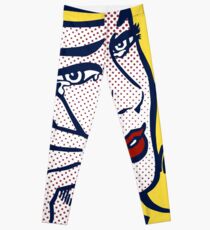Crying Girl, Homage to Roy Lichtenstein Leggings