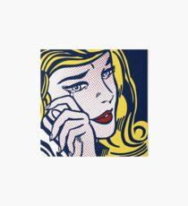 Crying Girl, Homage to Roy Lichtenstein Art Board