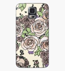 blasse Blumen Hülle & Klebefolie für Samsung Galaxy