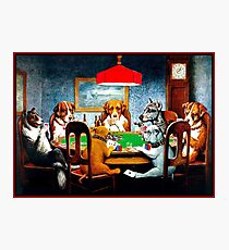 DOGS PLAYING POKER : Vintage C M Coolidge Print Photographic Print