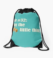 Rule 32 Enjoy the little things Drawstring Bag