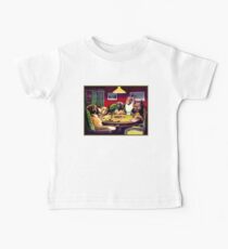 DOGS PLAYING POKER : Vintage Brown and Begelow Cigar Adv Print Baby Tee