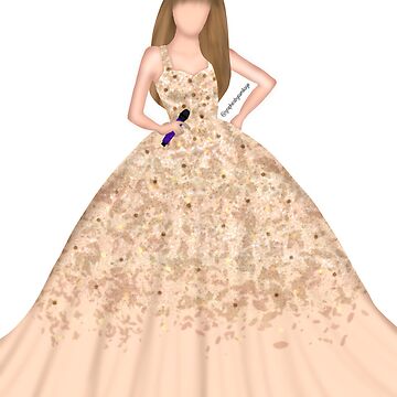 Speak Now Ballgown Eras Tour Drawing Sticker for Sale by graphicsbysami