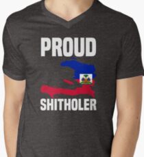 Haiti Proud Haitian Shitholer - Anti Trump Shithole Countries Shirts Men's V-Neck T-Shirt