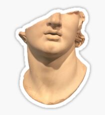 Fragmentarischer kolossaler Kopf einer Jugend Sticker