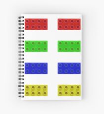 Red, Green, Yellow And Blue Lego Spiral Notebook