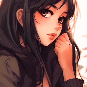 Anime Girl Black Hair - online puzzle