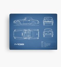 The MGB Blueprint Canvas Print