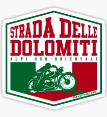 Strada Delle Dolomiti - Dolomites Motorcycle T-Shirt Sticker Design Sticker