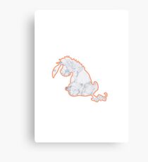 Donkey Marble Silhouette Canvas Print