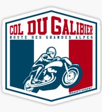 Pegatina Col du Galibier 02 Motorcycle T-Shirt & amp; Pegatina - Ruta de los Grandes Alpes