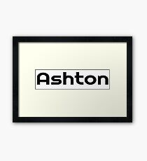 Name Ashton / Inspired by The Color of Money Framed Print