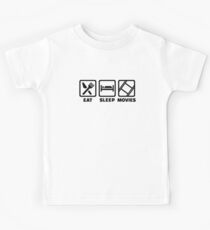 Eat Sleep Movies Kids Tee