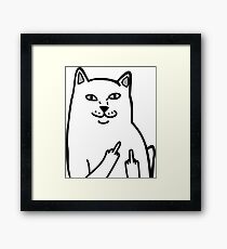 F*ckU Cat - Lord Nermal Framed Print
