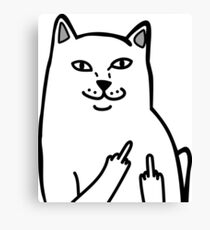 F*ckU Cat - Lord Nermal Canvas Print
