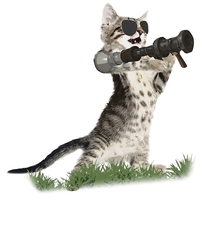 "Bazooka Cat Cool cat with aviator sunglasses" by Totoro1988 Redbubble